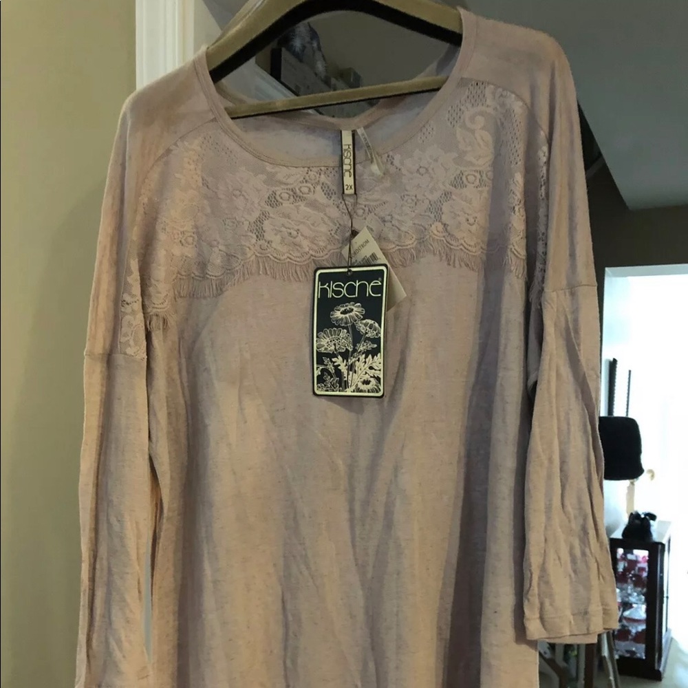 Kische Long Sleeve Top 2X, Thistle Grey.